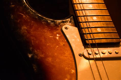 Wallpaper Old Musical Instrument Closeup Guitarist Electric