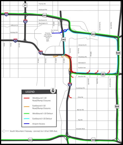 Travel Alert: Interstate 10 Closed In Both Directions Near Sky Harbor ...