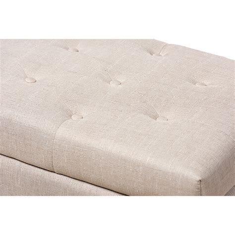 Baxton Studio Michaela Modern And Contemporary Beige Fabric Upholstered