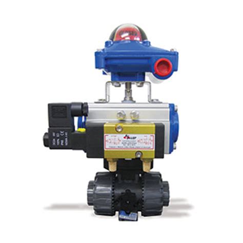 Upvc Plastic Ball Valve With Pneumatic Actuator Derwent Industries