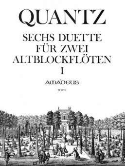 6 Duette für zwei Altblockflöten op 2 Band 1 Johann Joachim Quantz