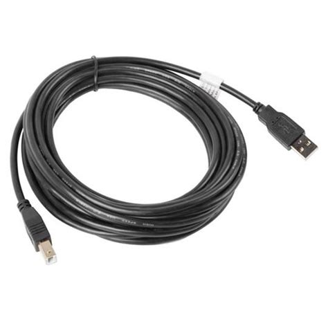 Lanberg Printer Cable USB A Male To USB B Male 5 M Black CA USBA 10CC