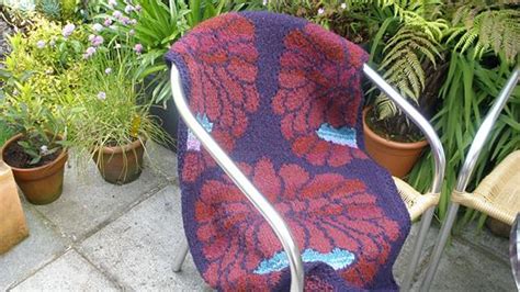 Big Flower Throw Big Flowers Kaffe Fassett Knitted Blankets