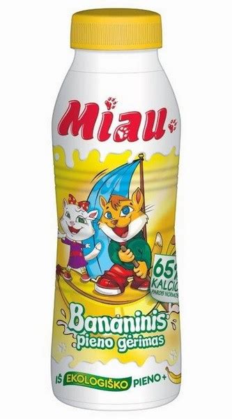 Pieno Gėrimas Miau 23 Ban Eko Pieno Pl But 450ml Pienas