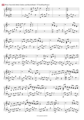 Snowfall - Robin Guthrie Free Piano Sheet Music PDF