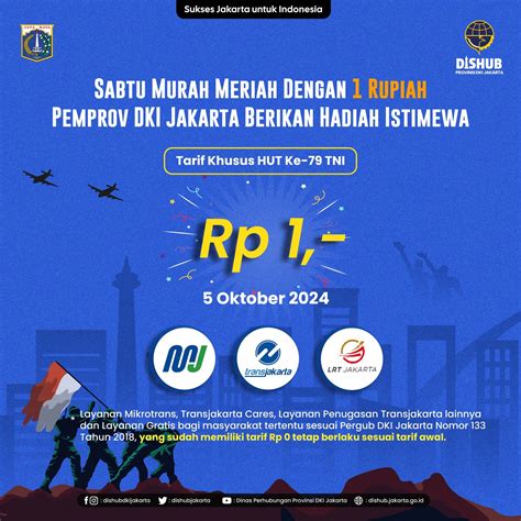 Hut Ke Tni Pemprov Dki Berlakukan Tarif Rp Transjakarta Mrt Dan