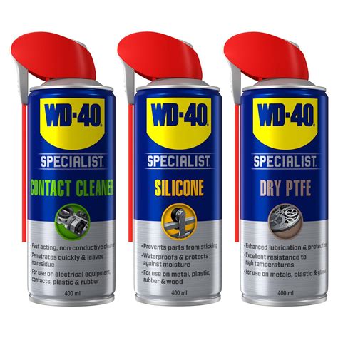 Wd 40 Specialist Bundle Silicone Contact Cleaner And Dry Ptfe 400ml