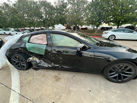 Tesla Model S Plaid Totaled By Service Center Employee Leaving Owner