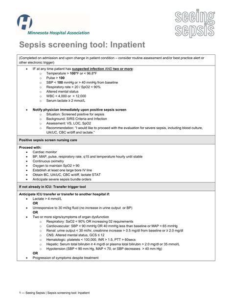 Sepsis Assessment Tool