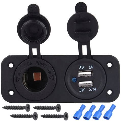 GNIAZDO ŁADOWANIA 2x USB 2 1A 1A ZAPALNICZKA 12V ME 001958 za 45 zł z