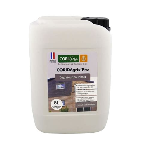 Dégriseur pour terrasse bois CORIDEGRIS PRO JERICAN 5L CORILPRO