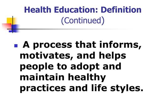 Ppt Health Education And Health Promotion Powerpoint Presentation