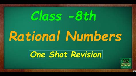 Rational Number Class Maths One Shot Revision Ch Rational