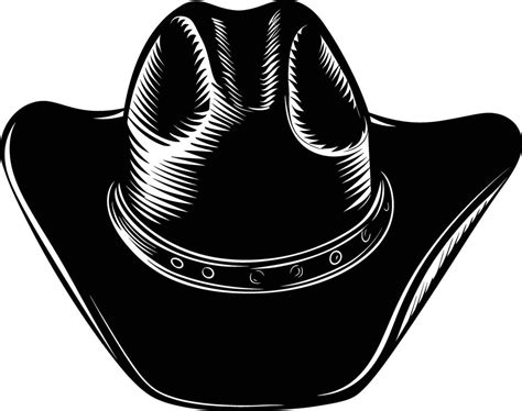 Ai Generated Silhouette Cowboy Hat Black Color Only 39218777 Vector Art