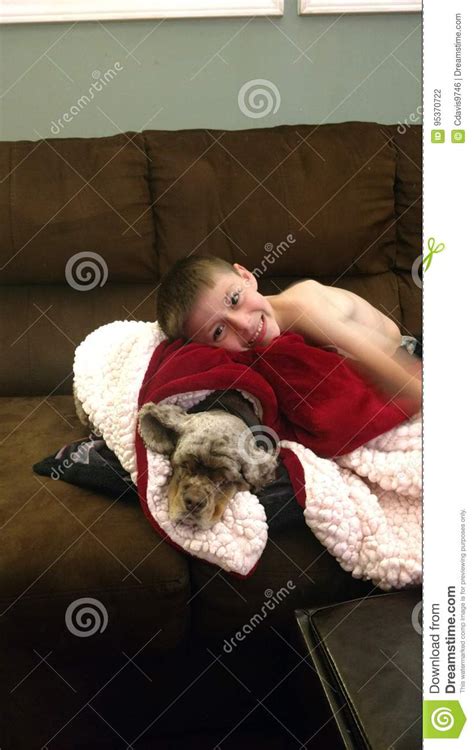 Dog And Boy Stock Photo Image Of Friends Snuggles Snuggle 95370722