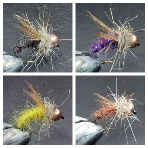 Dozen Tungsten Head Nymphs For Fly Fishing Models Tung Ebay