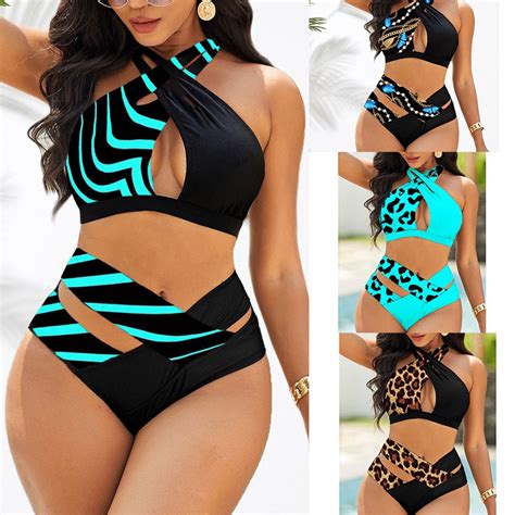 Biquíni Plus Size One Piece Traje De Banho Para Mulheres Patchwork Push