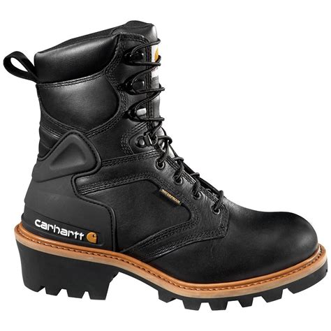 Carhartt Mens 8” Waterproof Soft Toe Logger Work Boots Dazzlepulse