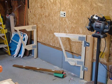 Make a Cheap Fold-down Workbench Workbench, Woodworking workbench ...