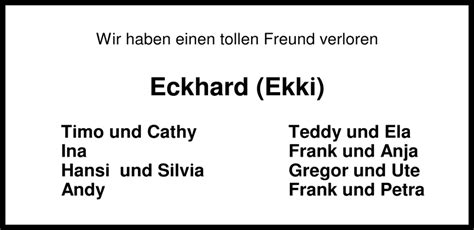 Traueranzeigen Von Eckart L Schen Nordwest Trauer De