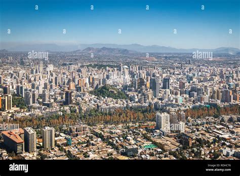 Aerial view of downtown Santiago - Santiago, Chile Stock Photo - Alamy