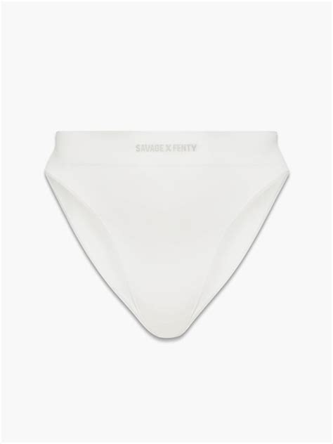 Seamless High Waist Bikini Panty In White Savage X Fenty Spain