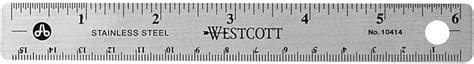 Amazon Westcott Stainless Steel Office Ruler With Non Slip