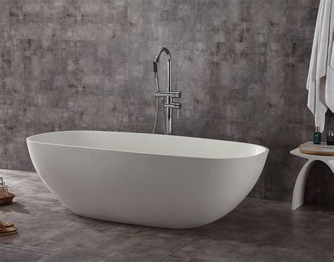 Stone Resin Bathtub 68white Stand Alone Solid Surface Bathtub