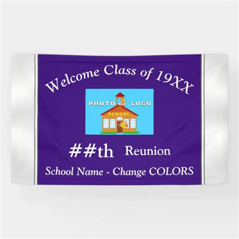 School Photo Personalized Class Reunion Banners | Zazzle