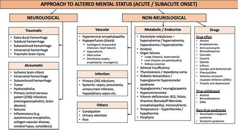 Approach To Altered Mental Status Ams Acute And Subacute Onset