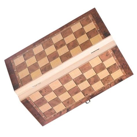 Eiffel Jeu d échecs se pliant de l échiquier en bois portatif 3in1 pour