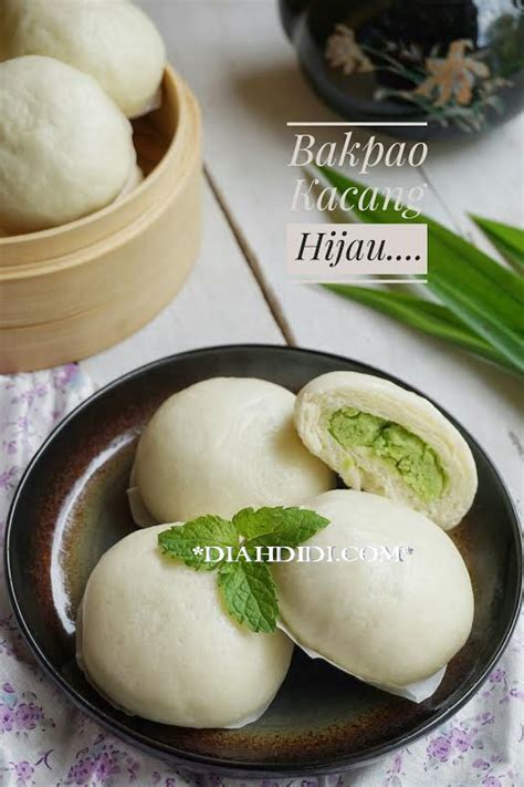 Diah Didis Kitchen Bakpao Isi Kumbu Kacang Hijau Pandan