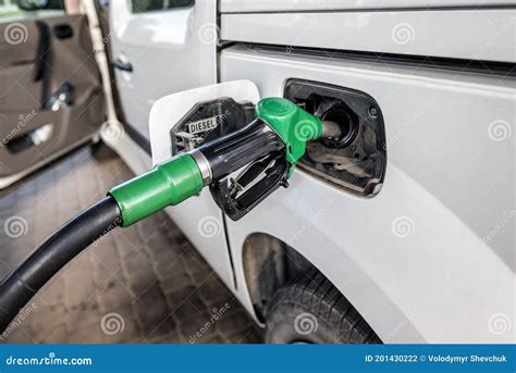 Refueling The Car With Diesel Fuel Stock Photo Image Of Energy