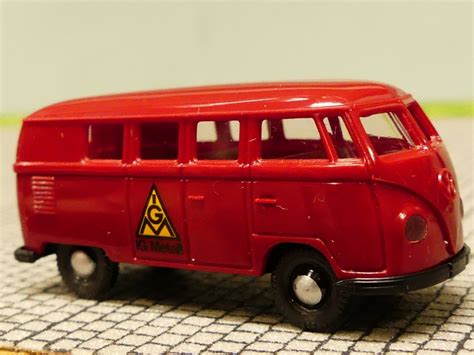 Modellspielwaren Reinhardt 1 87 Brekina 0394 VW T1 B Bus IG Metall