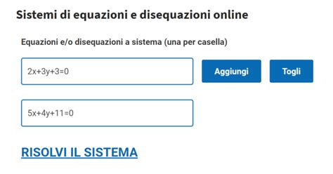 Sistemi Di Equazioni Online Di Ogni Tipo Anche Disequazioni