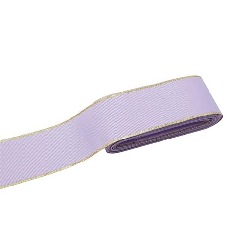 Fita Gorgor O Lilas Borda Dourada Sanding Mm Metros