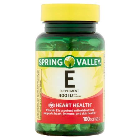 Viên uống cung cấp vitamin E Spring valley Vitamin E 400IU 100 viên