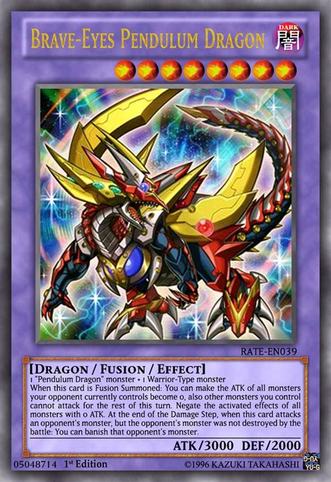 Brave Eyes Pendulum Dragon Yugioh Ocg By Yeidenex Yugioh Dragon Cards