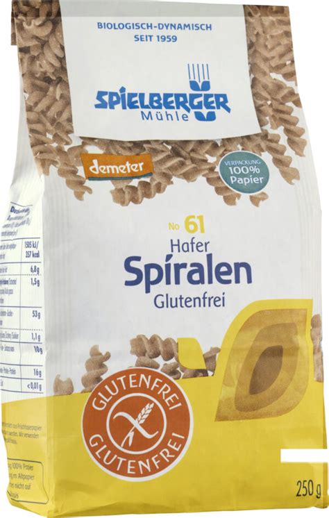 Spielberger Mühle Bio Hafer Spiralen glutenfrei demeter 6 x 250g