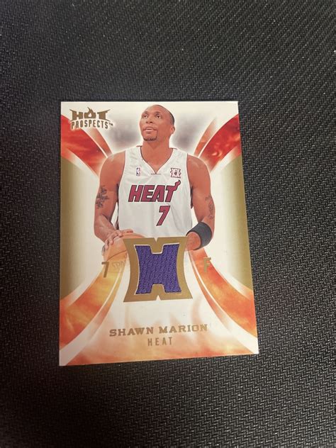 Shawn Marion Game Worn Patch Hm Sm Fleer Hot Prospects