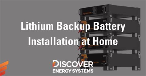 Lithium Backup Battery Installation at Home