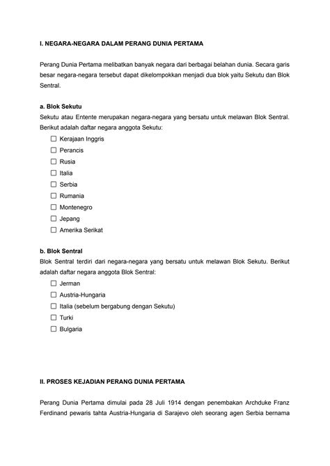 Solution Sejarah Perang Dunia Studypool