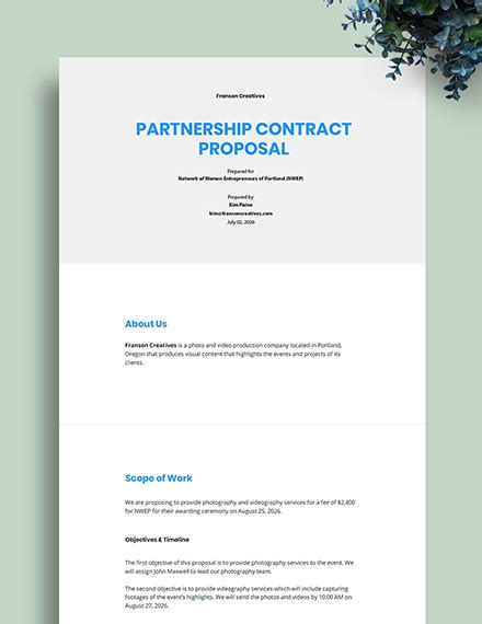 26 Partnership Proposal Templates Free Downloads