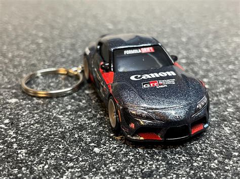 Toyota Supra Keychain Gray Th Gen Hot Wheels Matchbox Etsy