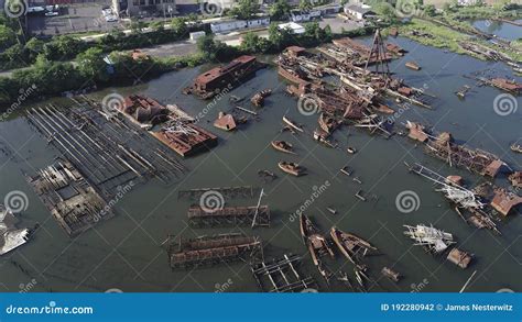 The Arthur Kill Ship Graveyard Along the Arthur Kill Near Staten Island ...