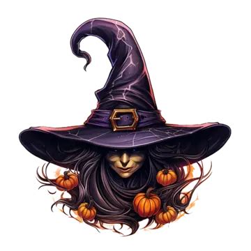 Halloween Day Witch Hat Transparent Background, Transparent Background, Halloween, Witch Hat PNG ...