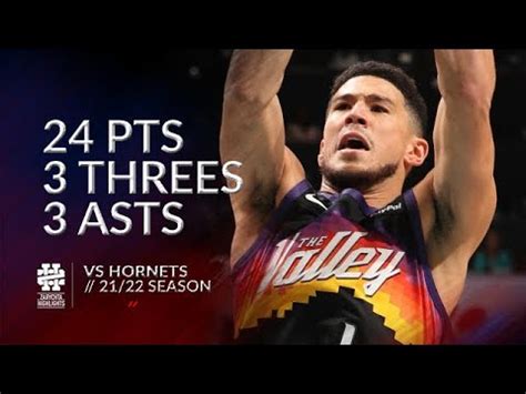 Devin Booker 24 Pts 3 Threes 3 Asts Vs Hornets 21 22 Season YouTube