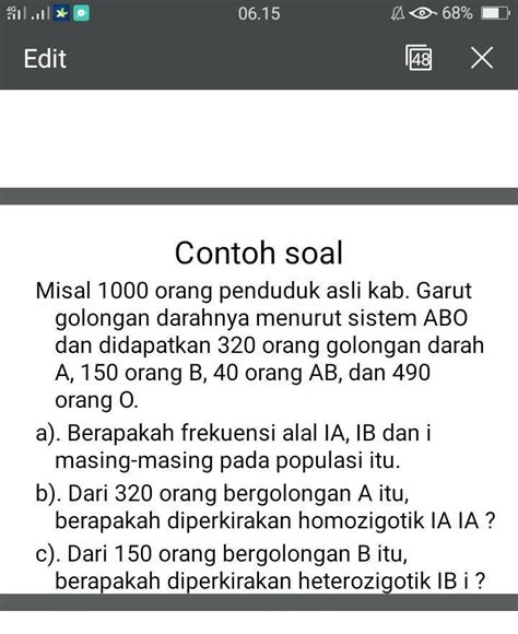 Contoh Soal Hukum Hardy Weinberg Homecare