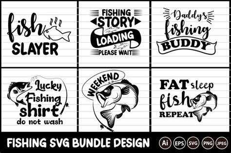 Premium Vector Fishing Svg T Shirt Design Bundle