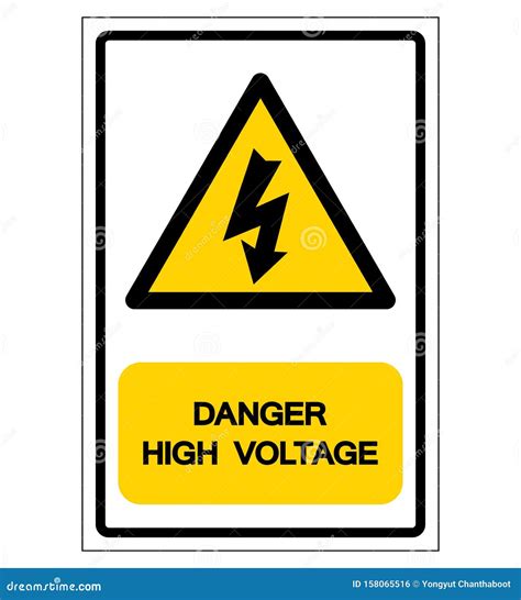 Symbole De Tension élevée En Danger Illustration Du Vecteur Isoler